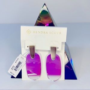 Kendra Scott Aragon Drop Dangling Iridescent Dichroic Glass Earrings